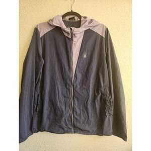 Spyder Vista Womens Lightweight Full Zip Windbreaker Lg
